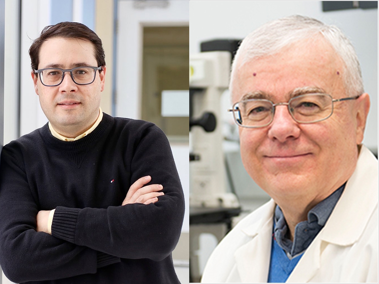 Drs. Walter Siqueira (left) and S. Jeffrey Dixon
