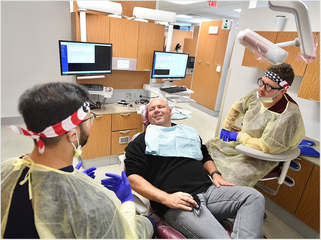 Richard Fonyi, a veteran from Monroe, New York, received dental care from TCDM students.