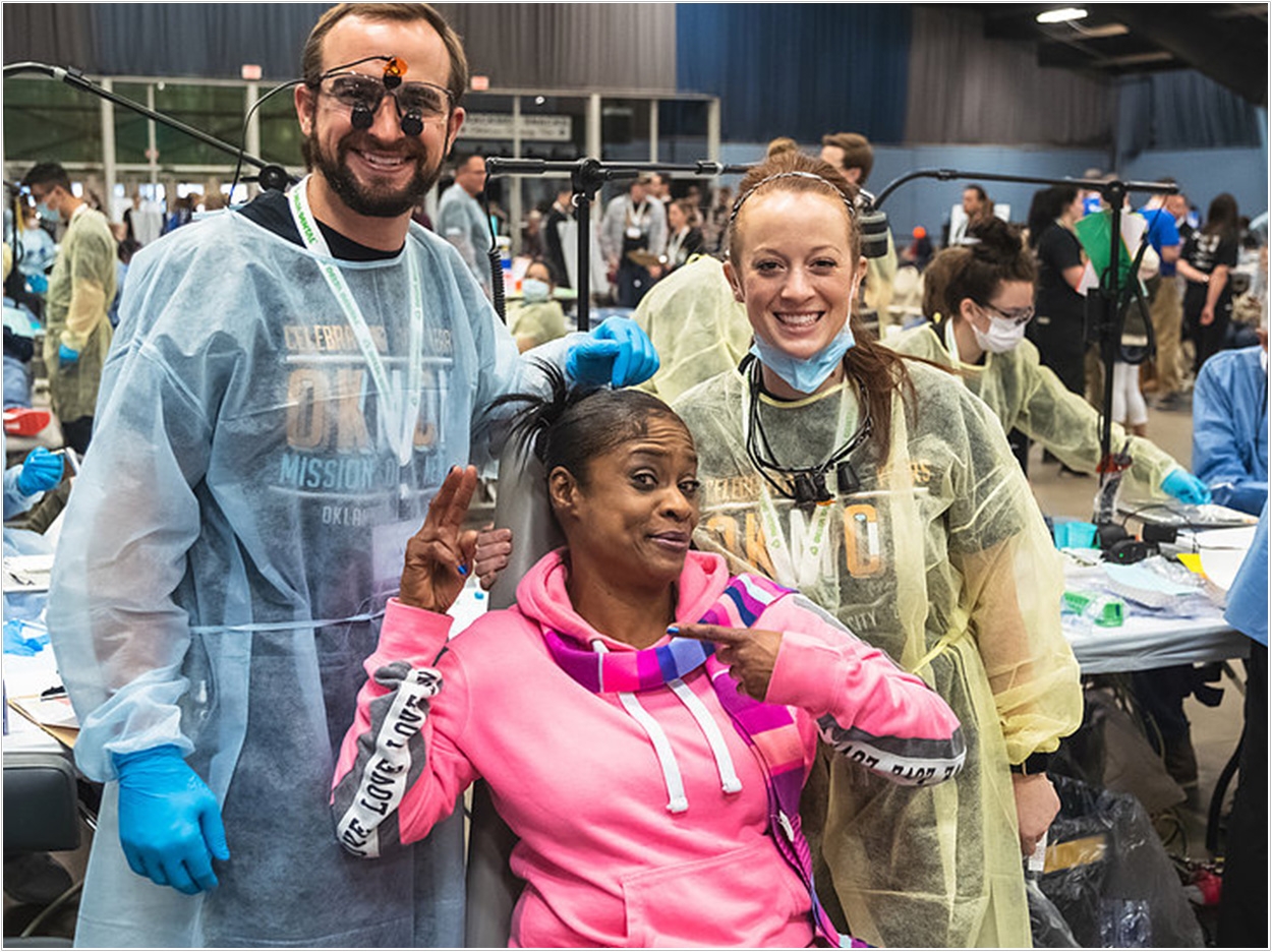 Volunteers provide dental care at the Oklahoma Mission of Mercy.