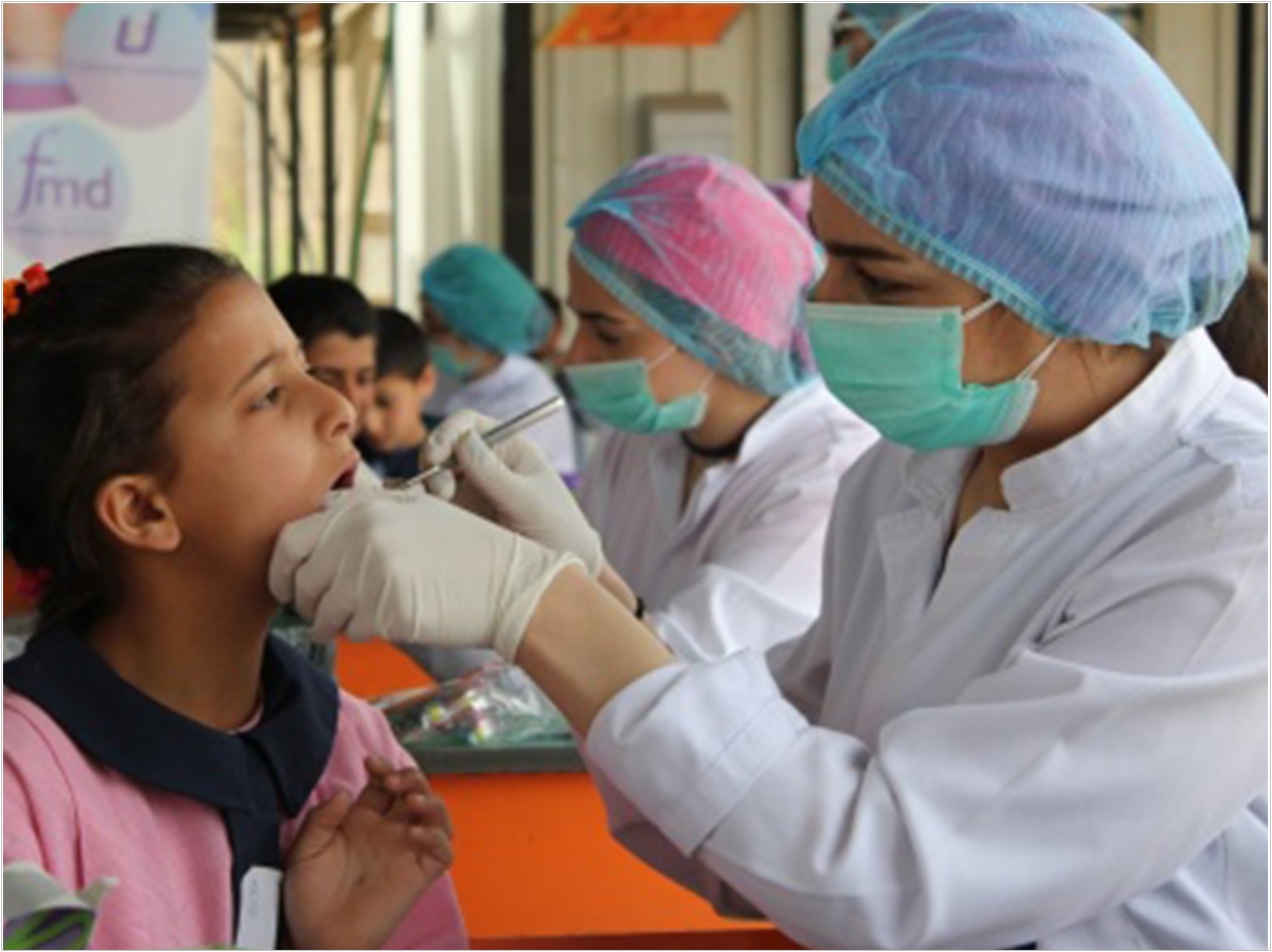 During a previous mission to Lebanon in October, UB professor Othman Shibly led nearly 50 volunteers in the treatment of 2,600 children and refugees. Photo: Othman Shibly