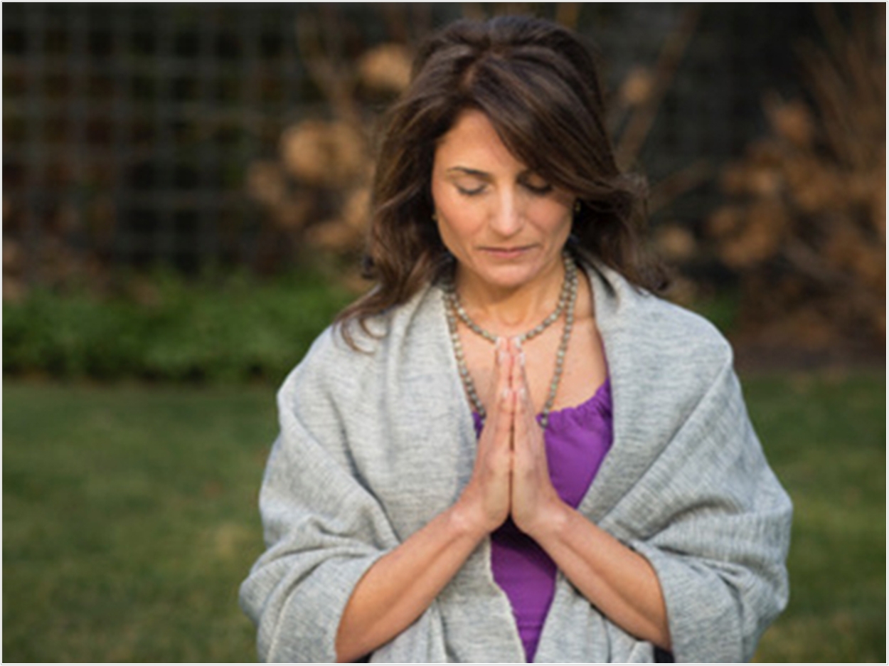 Christina Pastan, director of Mind-Body Wellness at the School of Dental Medicine, is among those offering online meditation sessions to the Tufts community. Photo: Jessica Scranton