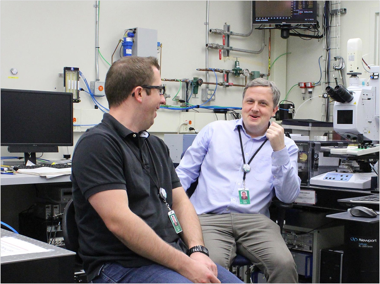 Dr. Dan Roanyk (left) of the University of Alberta and Dr. Owen Addison of King’s College London.