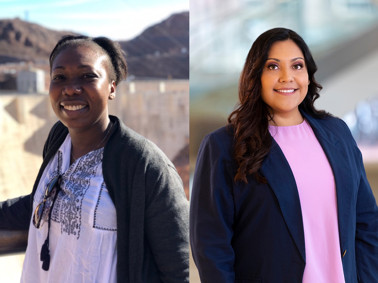 Modupe Coker (left) and Dina Garcia are among the inaugural class of the AADR's MIND the Future program.