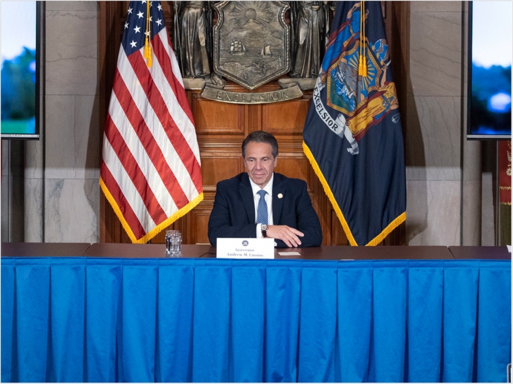 Governor Andrew M. Cuomo provides a coronavirus update during a press conference in the Red Room at the State Capitol. Mike Groll/Office of Governor Andrew M. Cuomo