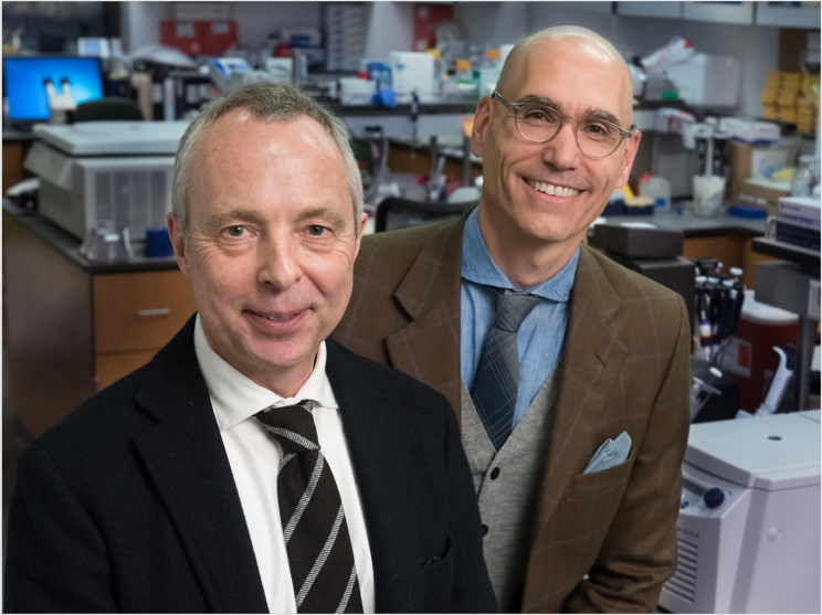 Dr. Nigel Bennett (left) and Dr. Brian Schmidt