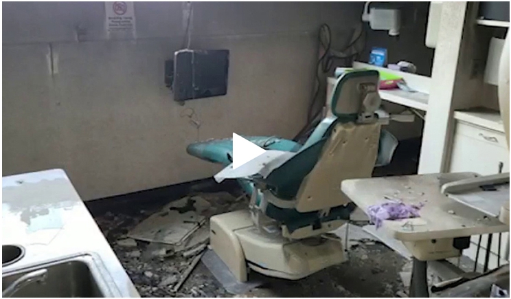 Dr. Ali Barbarwi's dental clinic in Minneapolis was destroyed by rioters.` ro Courtesy of Fox News