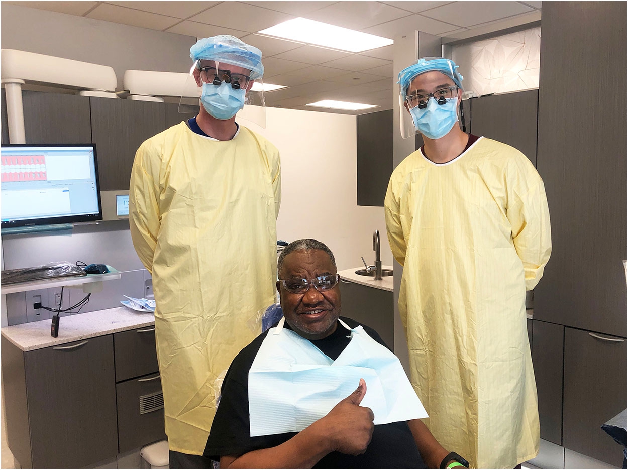 Robert Brown, a Marine Corps veteran, was among the participants in this year's Smiles for Veterans event.