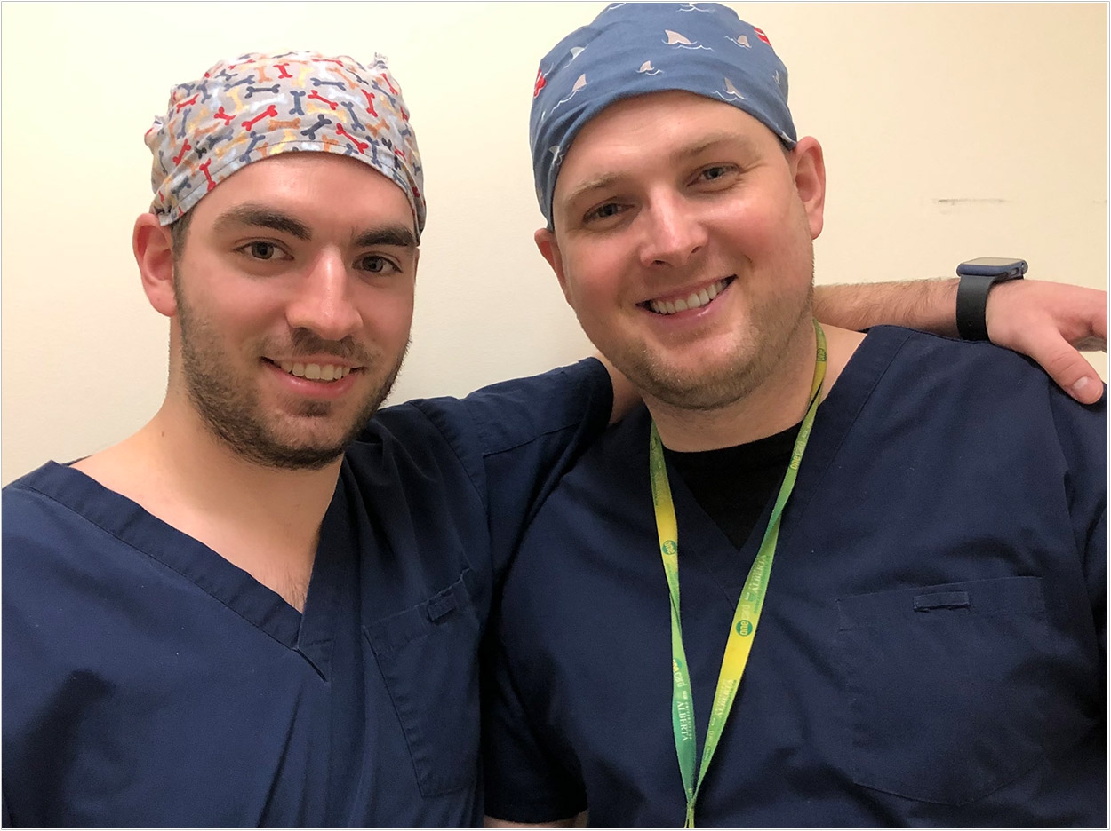 Fourth-year dental students Reid Boulet and Walter Junikiewicz started Photo courtesy of the University of Alberta