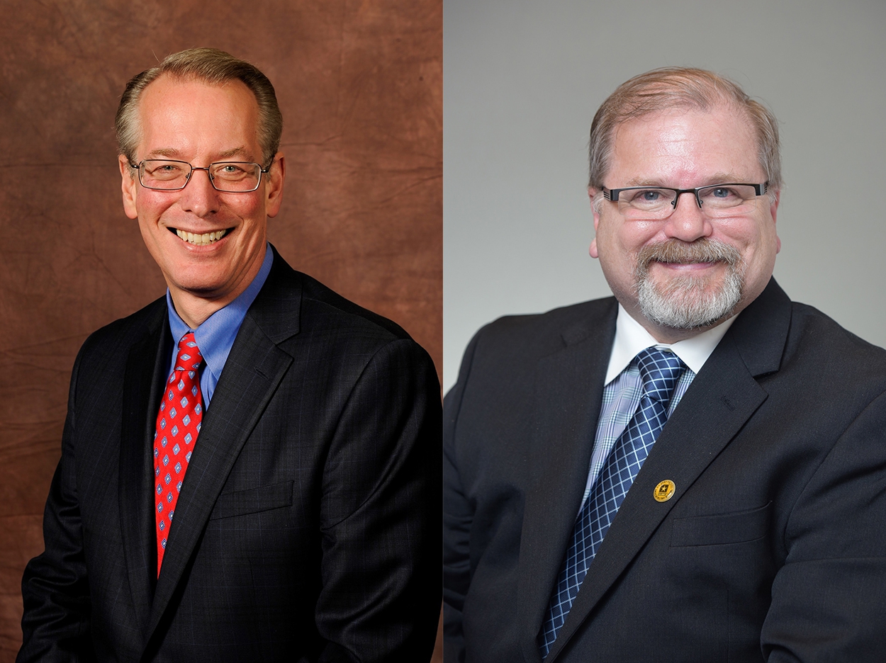 Dr. Mark C. Hutten (left) and Dr. Gerald T. Grant