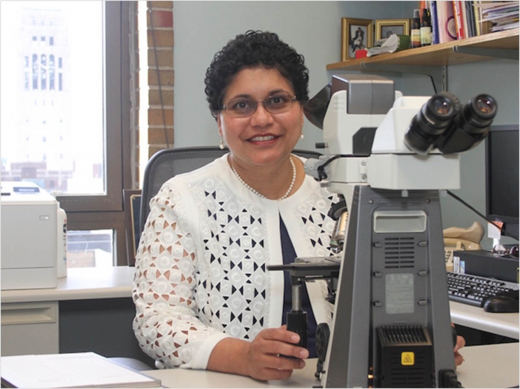 Principal investigator Nisha D’Silva, BDS, MSD, PhD