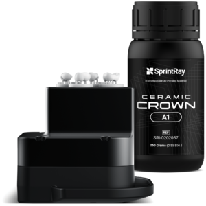 SprintRay Ceramic Crown 3D Printing Material.