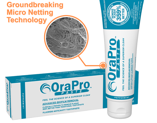 Micro Netting Technology Enables OraCare Toothpaste to Improve Plaque Removal